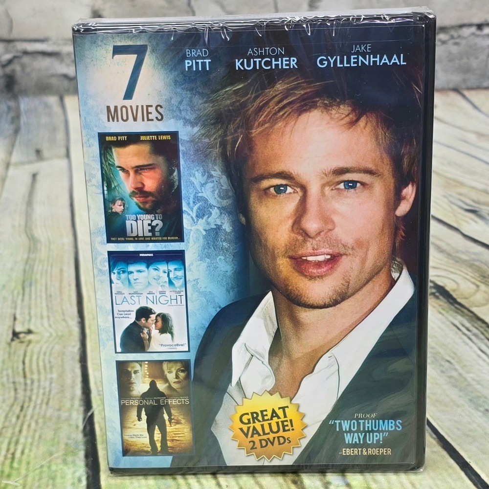 7 Movies Brad Pitt Angelina Jolie Jake Gyllenhaal‎ 2-Disc DVD Set Drama Romance